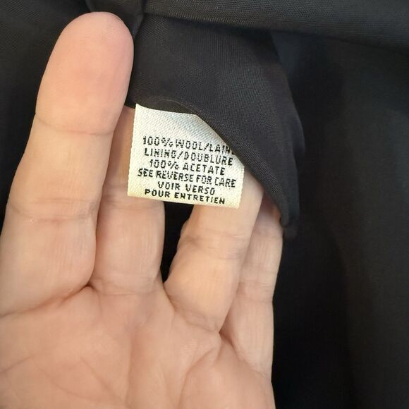 Talbots Sheath Dress Sz 12 Black Red 100% Wool Vintage Classic Holiday Dressy - Picture 11 of 13